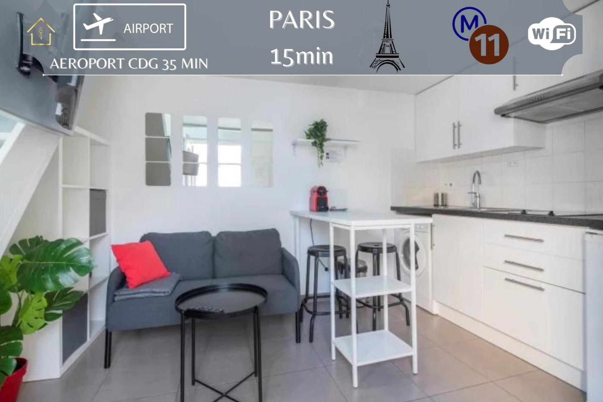 Apartmán Benfleet 4 Cosy Studio Proche Paris Romainville Exteriér fotografie